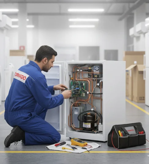 صيانه ديب فريزر تورنيدو